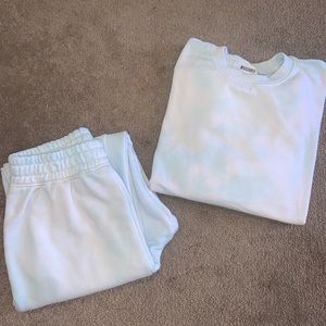 Misguided cropped 2 piece tye dyed set, size 6, fits like M.